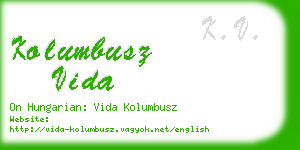 kolumbusz vida business card